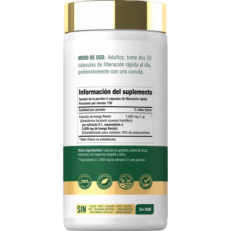 Carlyle Hongo Reishi 5000 Mg Con 300 Capsulas Hecho En