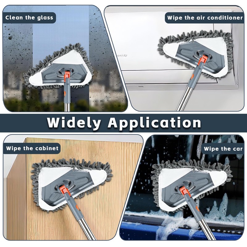 85Inch Wall Mop, Long Handle Wall Cleaner,Baseboard Cleaner Tool with