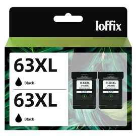 Remanufactured 63XL Ink Cartridges Replacement for HP Ink 63 XL Black Compatible with OfficeJet 3830 4630 4650 4655 5252 5255 5258 Envy 4520 4512 DeskJet 1112 2130 Printer (Black,2 Pack)