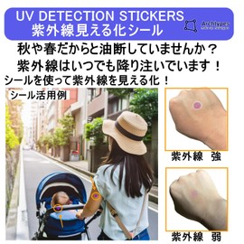 Archtypes Ultraviolet Checker UV Checker Ultraviolet Check Sticker Ultraviolet Measuring Instrument Sunscreen UV Detection Stickers 120 Pieces