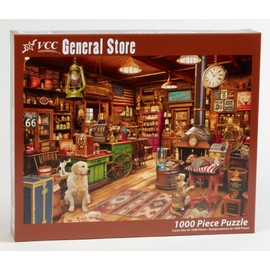 General Store Jigsaw Puzzle 1000 Piece by Vermont Christmas Company - Fully Interlocking & Randomly Shaped Pieces - 26 5/8" x 19 1/4"