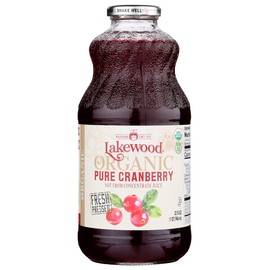 Lakewood Organic Pure Cranberry, Fresh Pressed, 32 Fl Oz (Pack of 6)