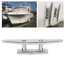 Aramox Yacht Cleat, 5in Dock Edge Dock Cleat Boat Low Flat Cleat 316 Stainless Steel Marine Ship Deck Rope Tie Yacht Accessory Boat Hardware