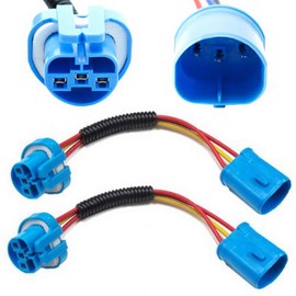 iJDMTOY Pair 9007/9004 Male/Female Extension Wire Harness Sockets for Automtive Driving Light, Fog Light, Retrofit, Off-Road Lighting, etc