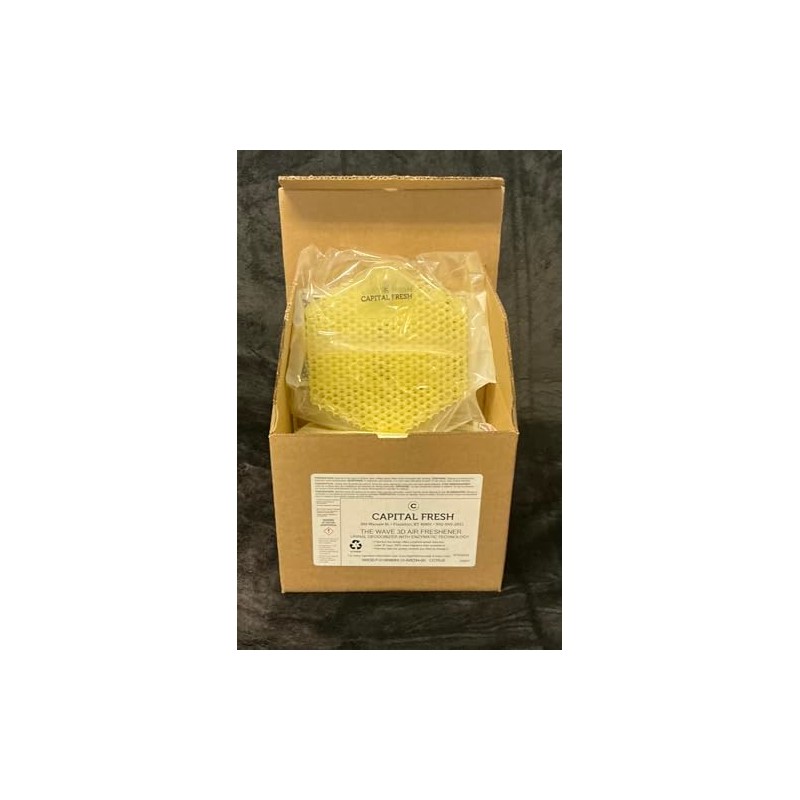 Capital Fresh Wave 3D Urinal Deodorizer Screen, Citrus Scent, 10