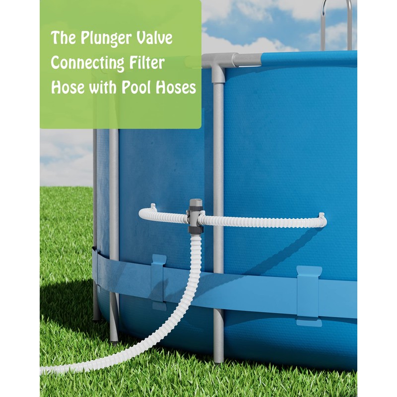 SHAPON Dual Split Hose Plunger Valve Compatible with Intex Pool