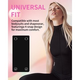 Liebster Women's Bodysuit Extender - Enhanced Stretch, Custom Modeled with Metal Snaps, Laser-Cut for Fit & Comfort, 02 Black,4"length, X-Small