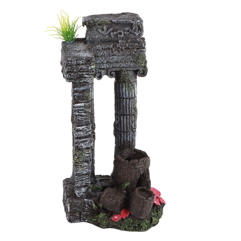 Aquarium Decoration Roman Columns Simulation Reusable Resin Fish Tank Landscape