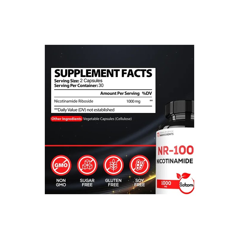 Satoomi Nad Nr 1000 Mg Suplemento - 60 Cápsulas Para