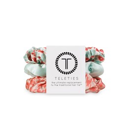 TELETIES - Large Scrunchie - Ideal for Thick Hair - 100% Natural Silk Hair Scrunchie - Soft & Gentle - Prevents Breakage & Damage - Safe for Sleep - For All Hair Textures - Calming Coral