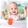 GOOHOCHY Prevent Drinking Cup Double Handle Kids Water Cup with
