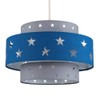 MiniSun Modern Blue & Light Grey Cut Out Star Design