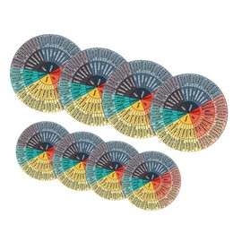 Operitacx 2sets Emotion Wheel Sticker Laptop Color Wheel Decorative Feeling Stickers Wheel Stickers for Vinyl Aesthetic Adults Colorful Number Feeling Wheel Window Stickers 8pcs*2