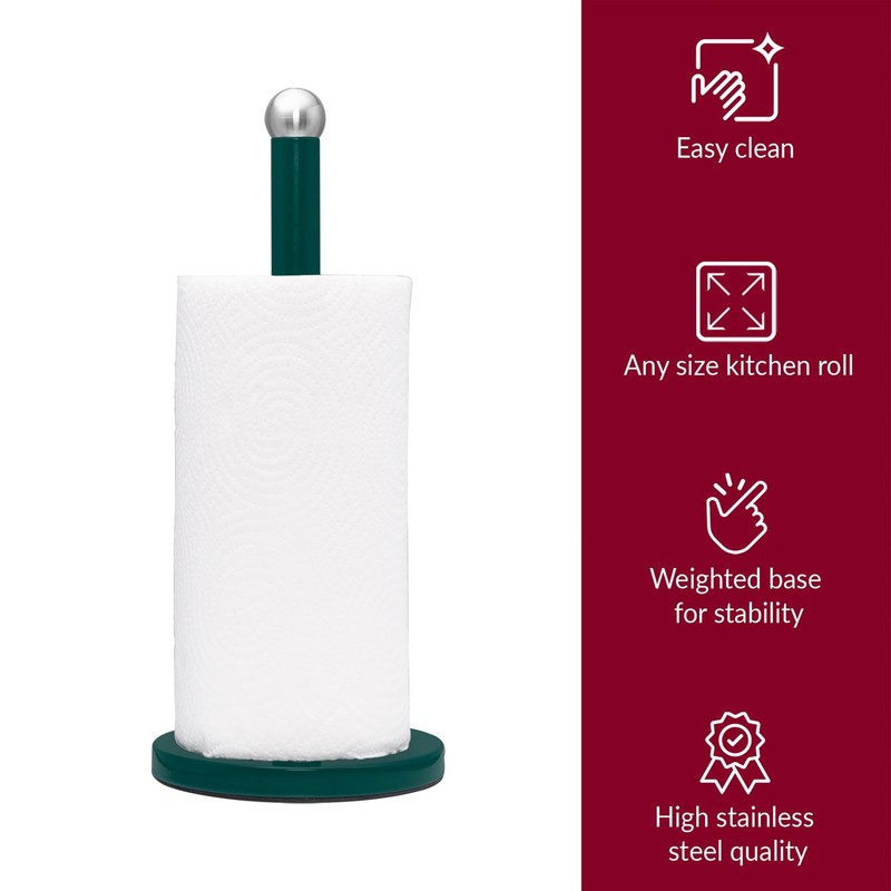 Innoteck Essentials Kitchen Paper Towel Holder - Stainless Steel Cream