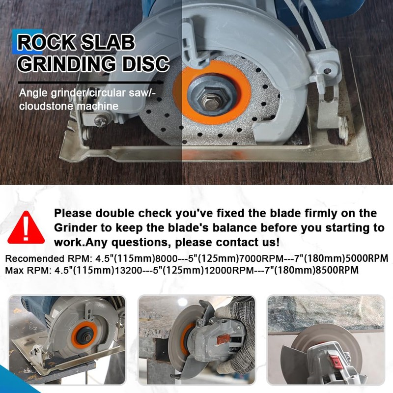 BRSCHNITT Rock Slab Grinding Disc - 4.5 inch Glass Cutter
