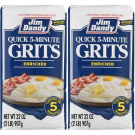 Jim Dandy Enriched White Corn Quick Grits 2-Pound Bag (Pack of 2)