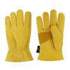 OLSON DEEPAK Winter Work Gloves, Insulated Leather Gloves, Thermal Cotton