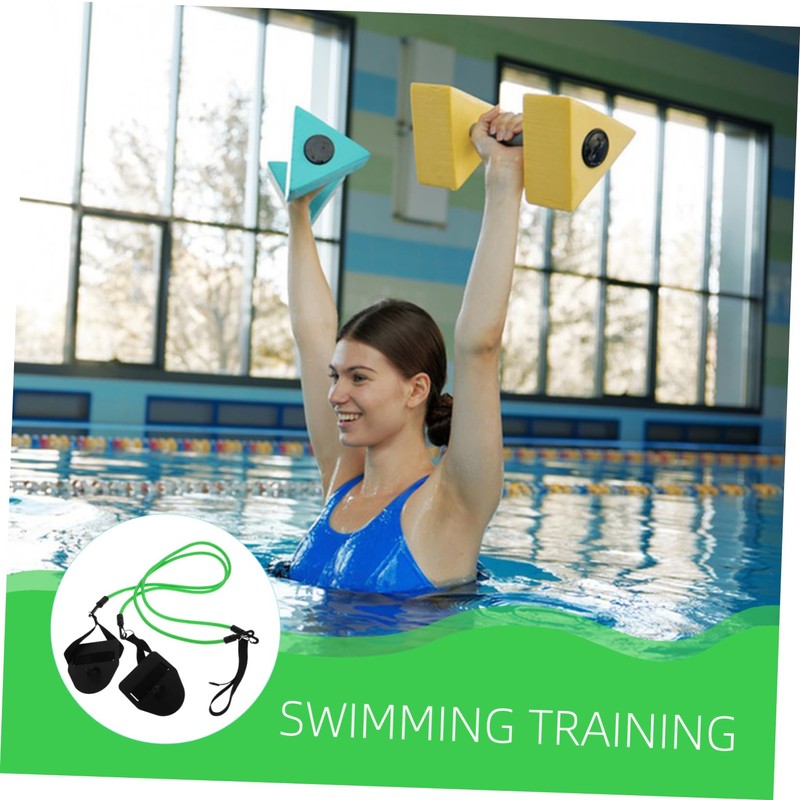 Gatuida Swimming Strength Training Drag Belt Freestyle Arm Paddles Pool