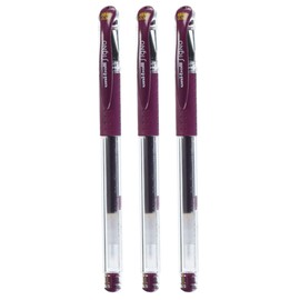 Set of 3 - Signo - uni Gel Ink Ballpoint Pen - UM-151-0.38 mm - Bordeaux Black