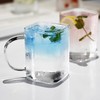 LUXU Drinking Glasses 8 oz With Handle,Set of 4 Thin