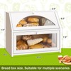 BMOSU Bamboo Bread Box for Kitchen Bread Storage And Organizer
