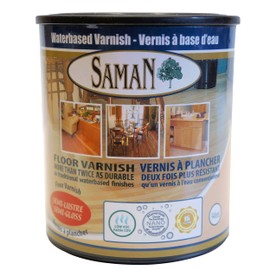 SamaN Interior Water Based Varnish with Aluminum Oxide – Crystal Clear Wood Finish – Semi-Gloss Finish – 160-051-1L – 1 Quart / 946 ml