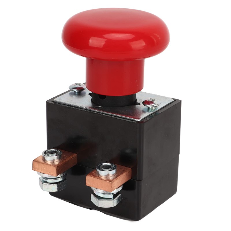Qiilu Emergency Stop Switch 96V 250A Push Button Switch for