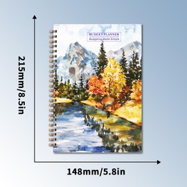 YMWALK A5 Budget Planner With Stickers, Undated Financial Tracker and Savings Planner for Effective Money Management, Including Expense and Savings Log, Start Anytime (Paintings)