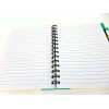 Sweda Recycled Notebook & Pen Set, Green & Beighe, Wire