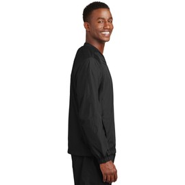V-Neck Raglan Wind Shirt (JST72) Black, M