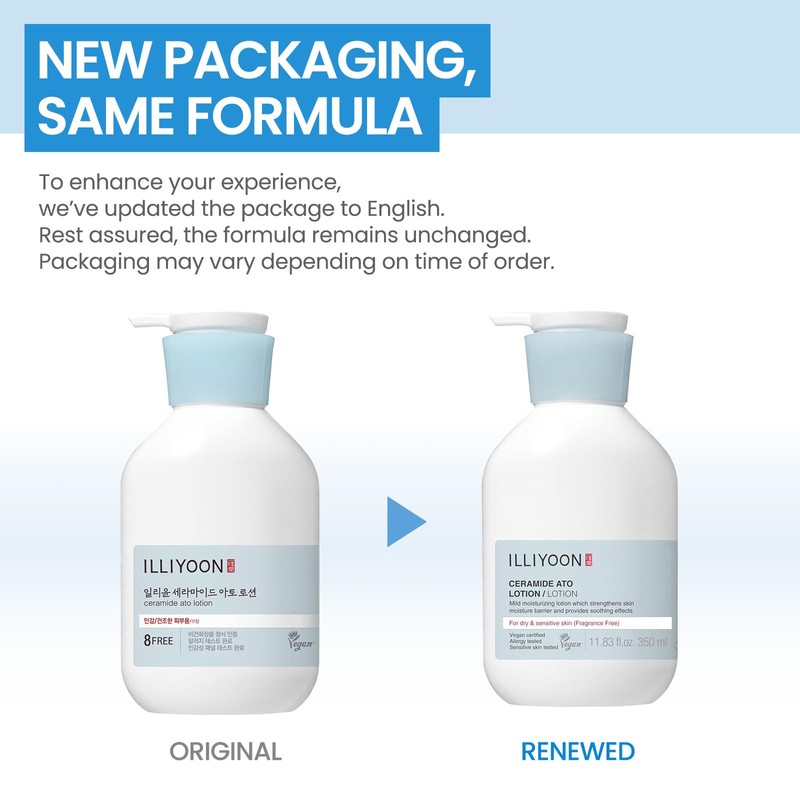Illiyoon Ceramide Ato Lotion | Lightweight Moisturizer for Dry &