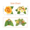 2 PCS Yellow Tropical Flower Clips, Plumeria Hair Accessories, Camellia
