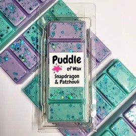 Puddle of Wax - Snapdragon & Patchouli Soy Wax Melt Snap Bar - 50g - Laundry Scent - Vegan Friendly - Made in the UK