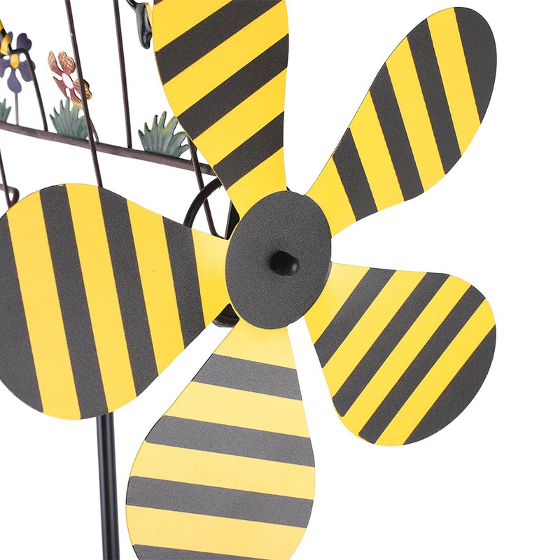 Three Little Bees Windmill Lovely Decorative Metal Bees Windmill for