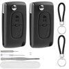 DXiongW DXiongW 2 Stck Autoschlssel Geh?use 2 Tasten CE0536 HU83
