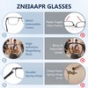 ZNEIAAPR Nearsighted Metal Myopia Glasses Men, Blue Light Spring Hinge