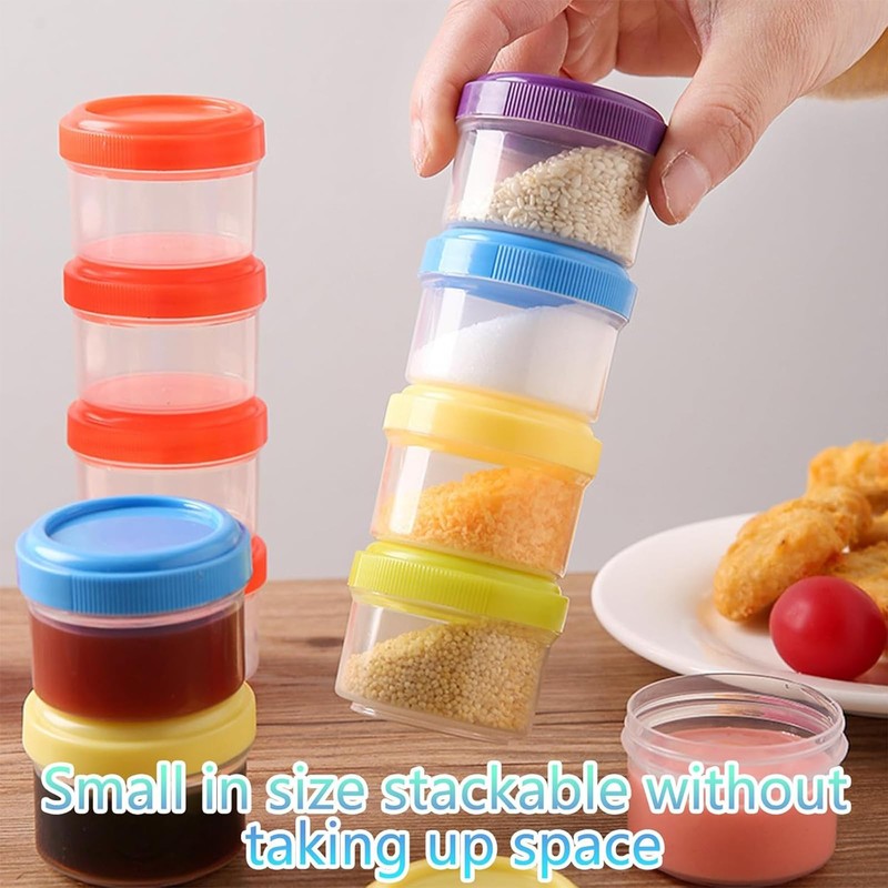 FYKZQWDS 8 Pcs Small Pots With Lids, Small Containers With