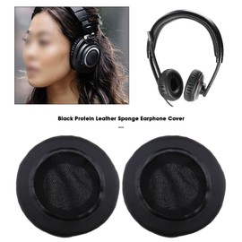 YINETTECH 1 Paar Ohrpolster Ersatz kompatibel mit Plantronics Blackwire C320 USB Kopfhörer Protein Leder Ohrpolster Ersatz Kopfhörer Pads Zubehör Schwarz