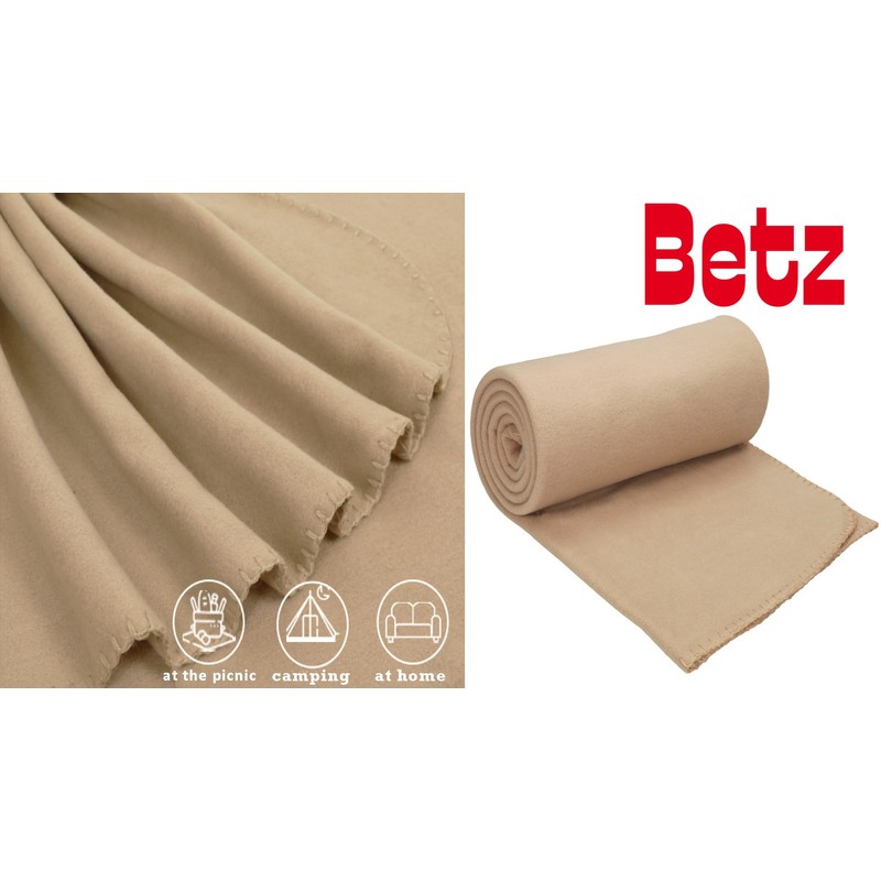Luxury Fleece Blanket, Colour: sandy, Size: 130 x 170 cm,