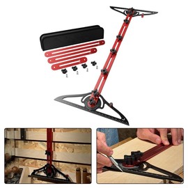 Stair Tread Template Tool,Solid Stair Tread Gauge,Shelf Layout Tool & Stair Tread Template Tool Jig,Stair Tread Measuring Tool Compatible with Many Types of Layout Project