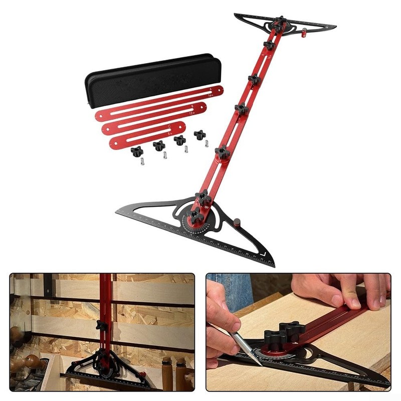 Stair Tread Template Tool,Solid Stair Tread Gauge,Shelf Layout Tool &