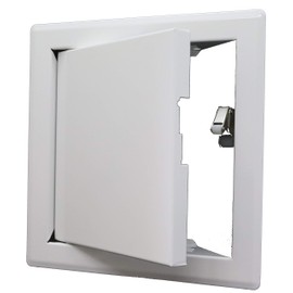 Access Panel Door White Opening Flap Cover Plate - Box Door Lock - Door Latch (12x16, Metal)