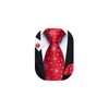 Barry.Wang Christmas Ties Set Men's Red Festive Necktie Xmas Snowflakes