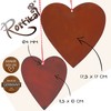 Rostikal Hanging Decoration Heart with Ribbon Garden Decoration Rust Decoration