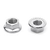 ALEOED 4 Pieces M12 x 1.25mm Pitch Serrated Flange Nut