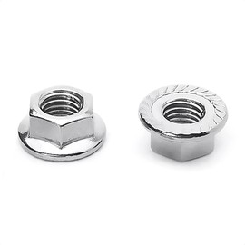 ALEOED 4 Pieces M12 x 1.25mm Pitch Serrated Flange Nut Hex Lock Nuts, Metric Fine Pitch, Stainless Steel 304