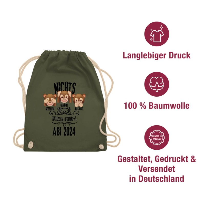 Shirtracer - Gym Bag Backpack - Abitur & Graduation -