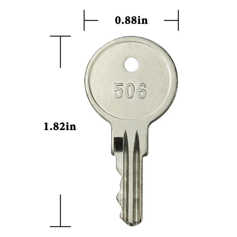 4-Pack CH506 Replacement Keys for Truck Tool Box RV Compartment