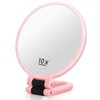 Novadex 1x 10x Magnifying Mirror, Handheld Hand Mirror with Handle,