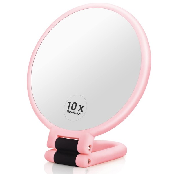 Novadex 1x 10x Magnifying Mirror, Handheld Hand Mirror with Handle,